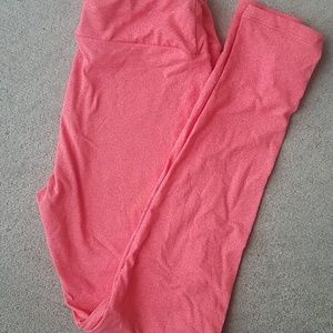 Lularoe leggings one size heathered coral